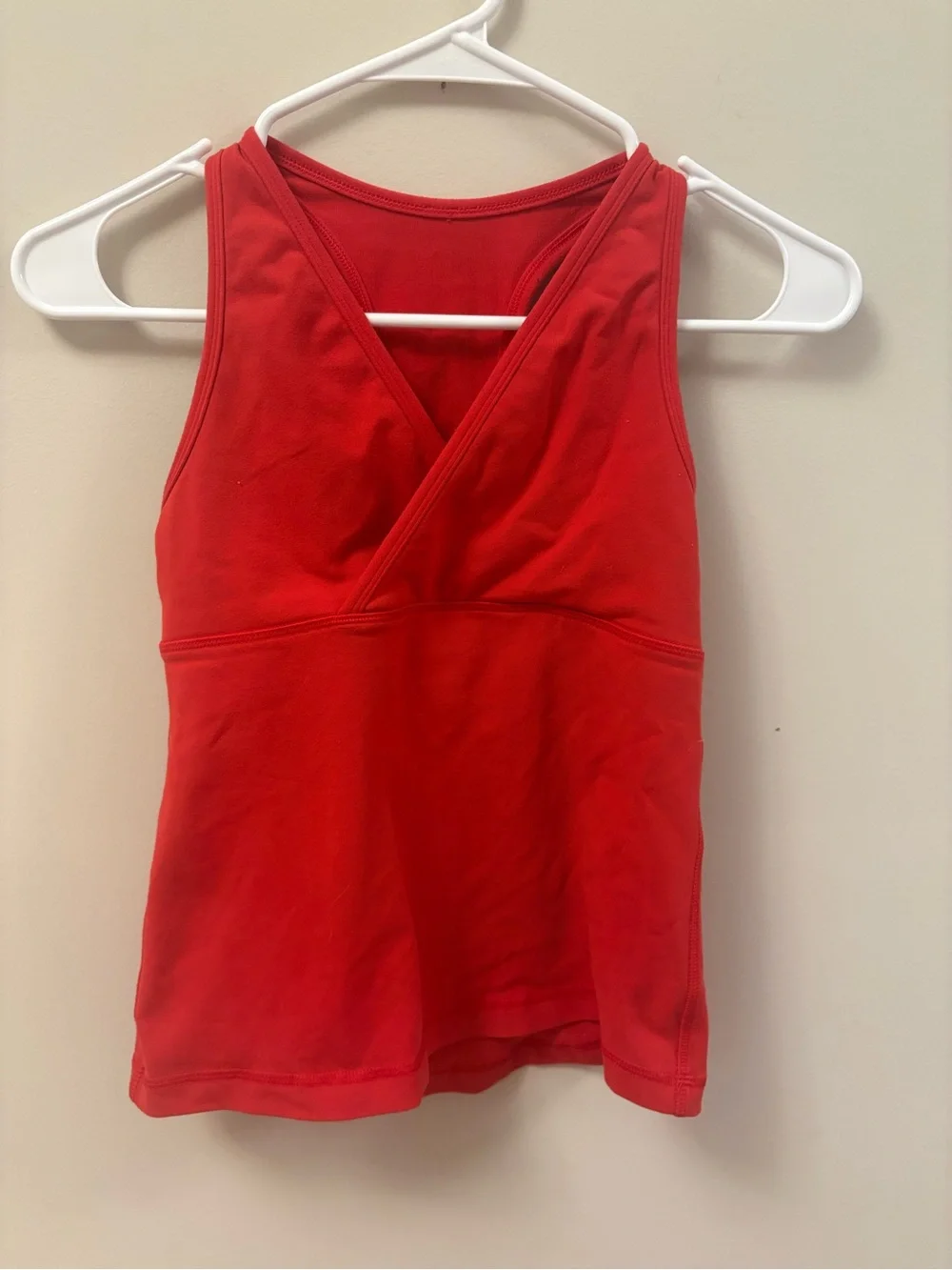 lululemon athletica Red V‑Neck Wrap Active Tank